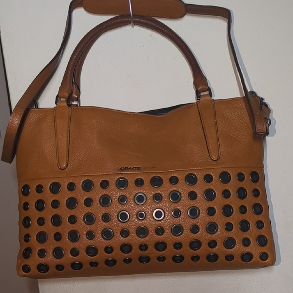 Coach Brown Leather Satchel with Black Accents NOW ONLY $150 - Picture 12 of 16